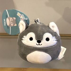 Squishmallow 3.5 Clip - Willy the grey wolf